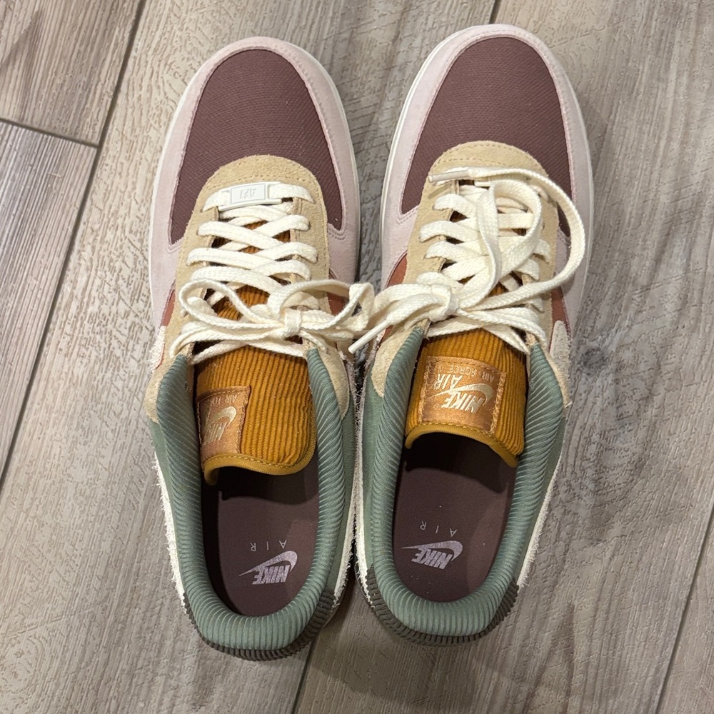 Nike Air Sneakers in Brown, Cream, and Green